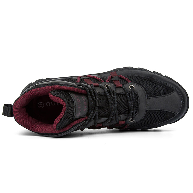 Herren Camping Outdoor Stiefel Wandern Wanderschuhe Schwarz | 762