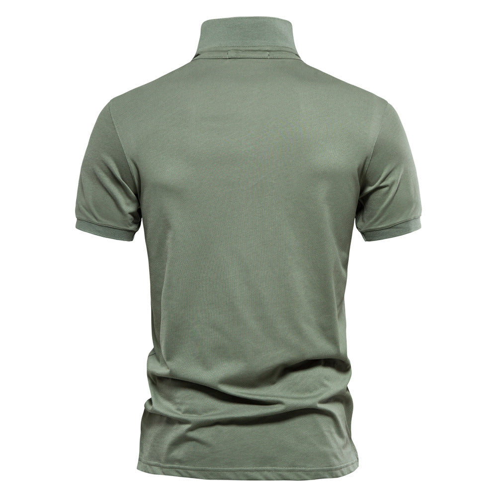 Einfarbiges, lässiges Kurzarm-Poloshirt für Herren | PL216