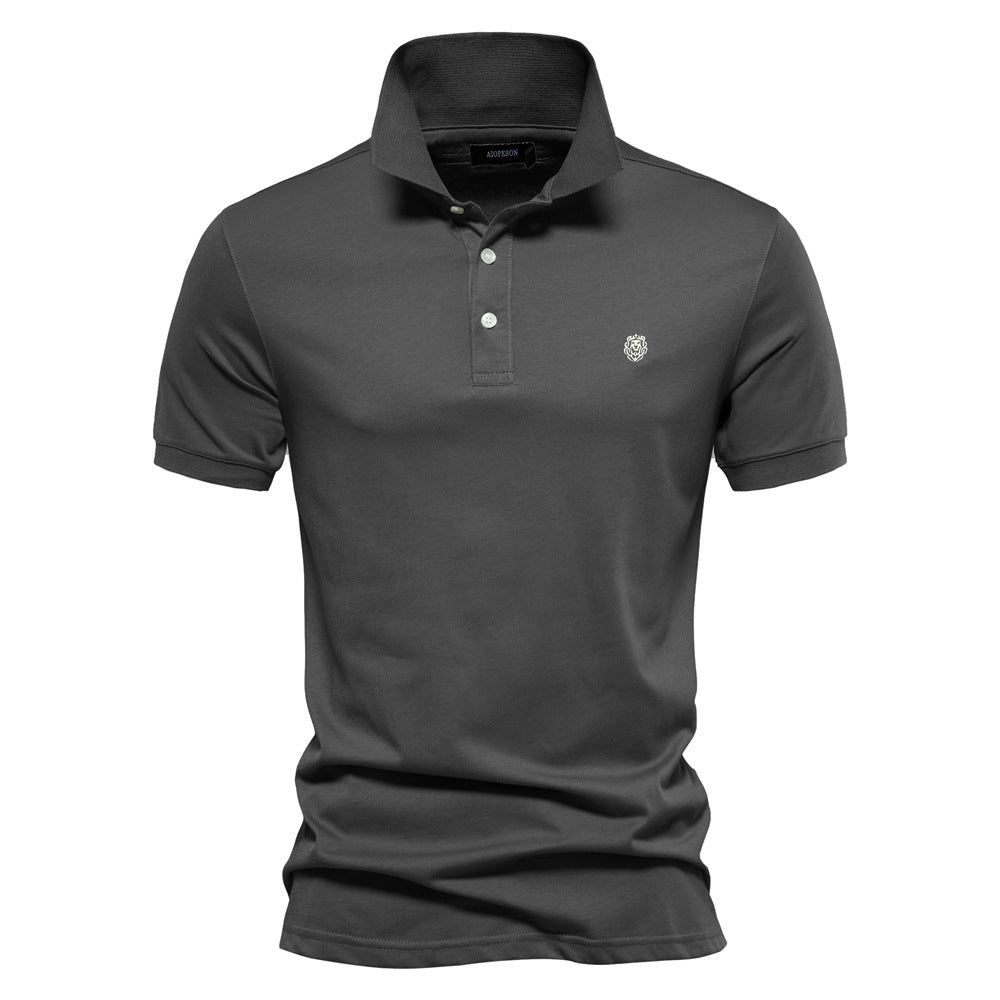 Einfarbiges, lässiges Kurzarm-Poloshirt für Herren | PL216