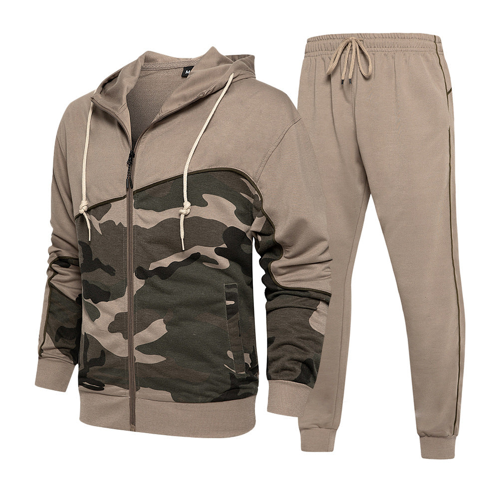 Herren Premium Camouflage Quick Fit Kapuzen-Trainingsanzug | TZ93