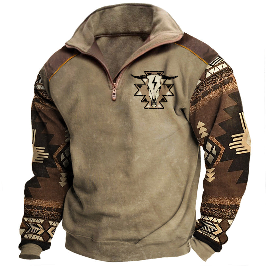 Herren-Cowboy-Revers-Sweatshirt | M6S0