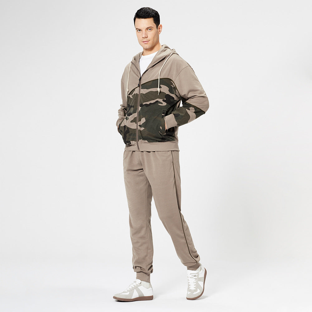 Herren Premium Camouflage Quick Fit Kapuzen-Trainingsanzug | TZ93