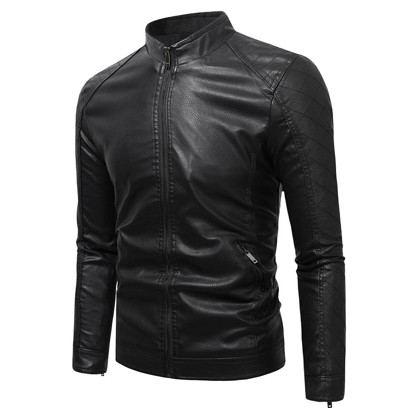 Herren Soft PU Lederjacke Slim Fit Stilvoller Mantel Blazer | JK87