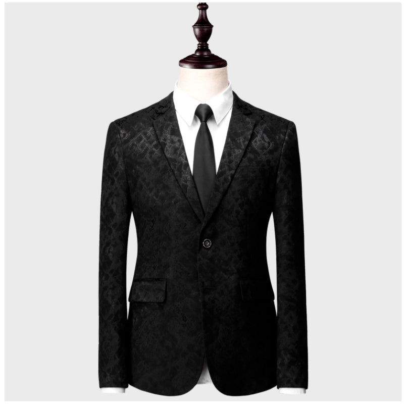 Bedruckter 3-teiliger Freizeitanzug für Herren, Smart & Slim Fit, 2 Knöpfe, Kleid | 3002-991