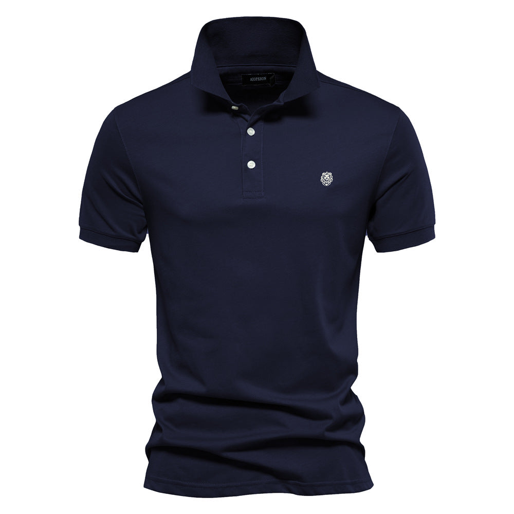 Einfarbiges, lässiges Kurzarm-Poloshirt für Herren | PL216