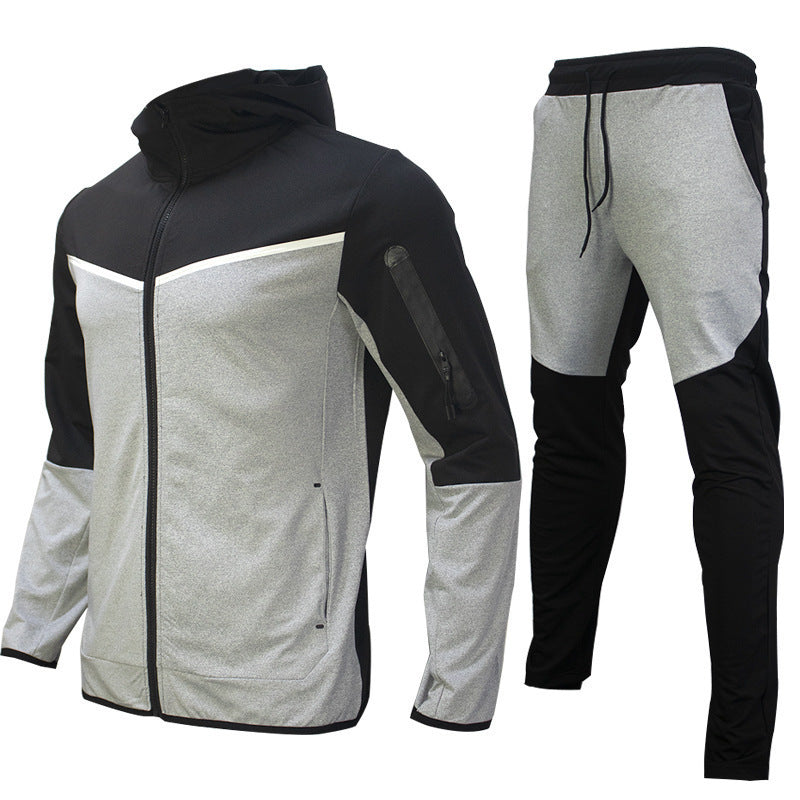 Herren Trainingsanzug Sportlich Durchgehender Reißverschluss Lässiger Sport Jogging Gym Sweatsuit | 21420