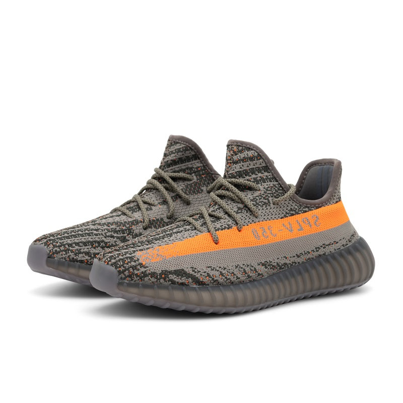 Boost Shoes Premium Trainer Workout Sneakers 350V für Erwachsene | Grau & Orange