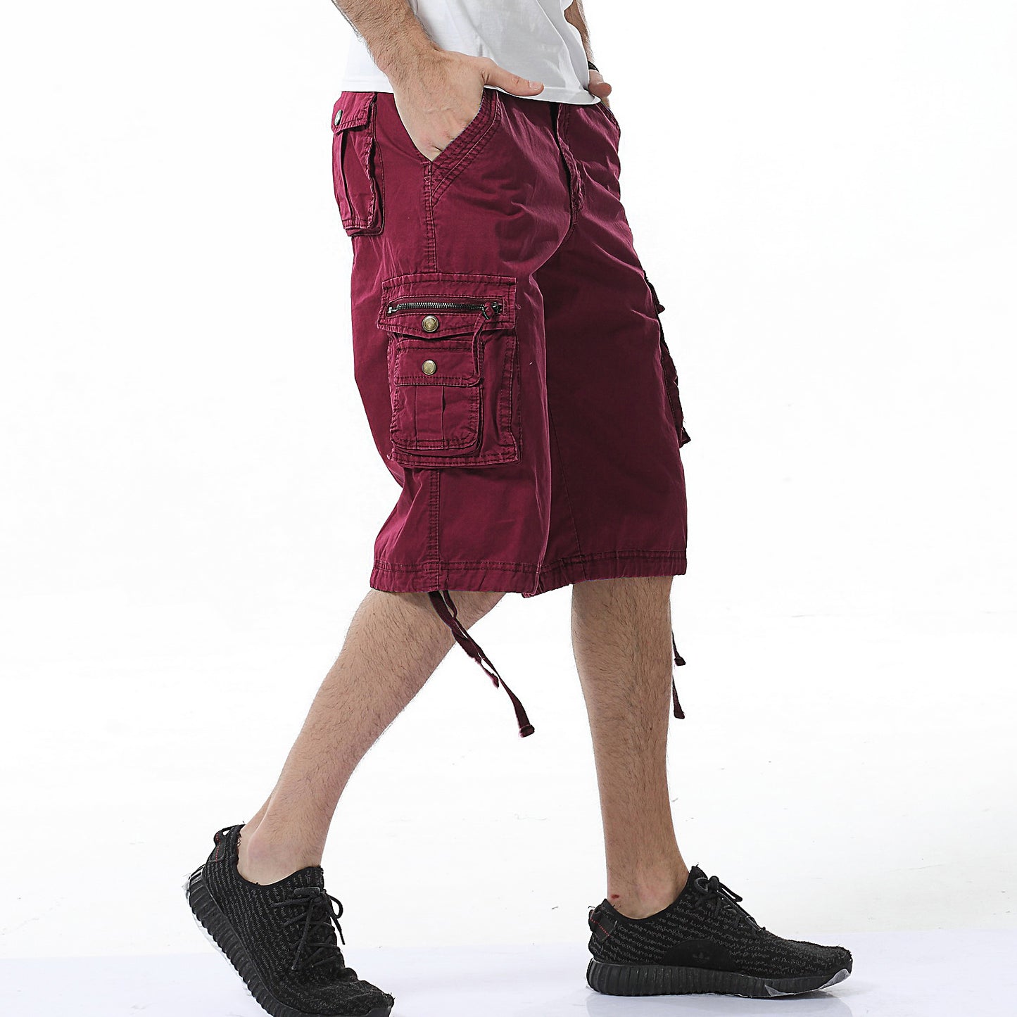 Vielseitige Cargo-Shorts aus Twill mit mehreren Taschen für Herren - A082