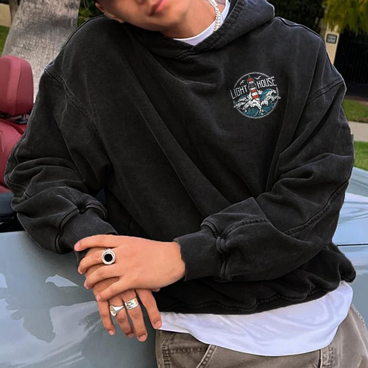 Street Style "Lighthouse" Lässiges Herren Sweatshirt | S7MC
