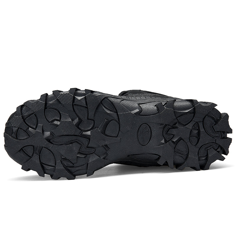 Militärstiefel für Erwachsene mit seitlichem Reißverschluss, Schwarz & Wüstenbraun, robuste Armeeschuhe | 523