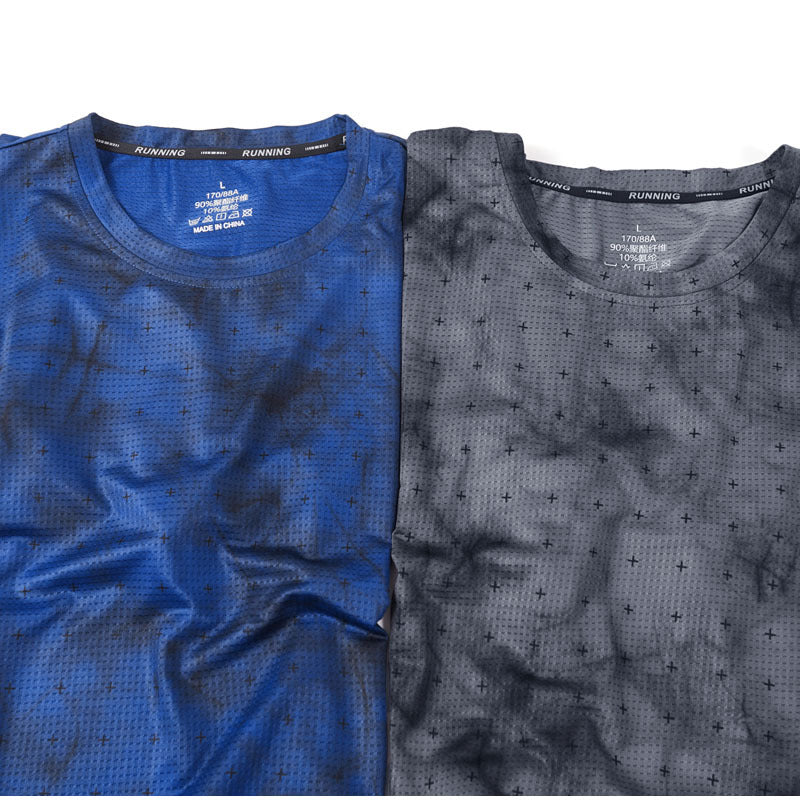 Herren Active Quick Dry Rundhals T-Shirts Gym Workout Kurzarm T-Shirts Tops | 83272