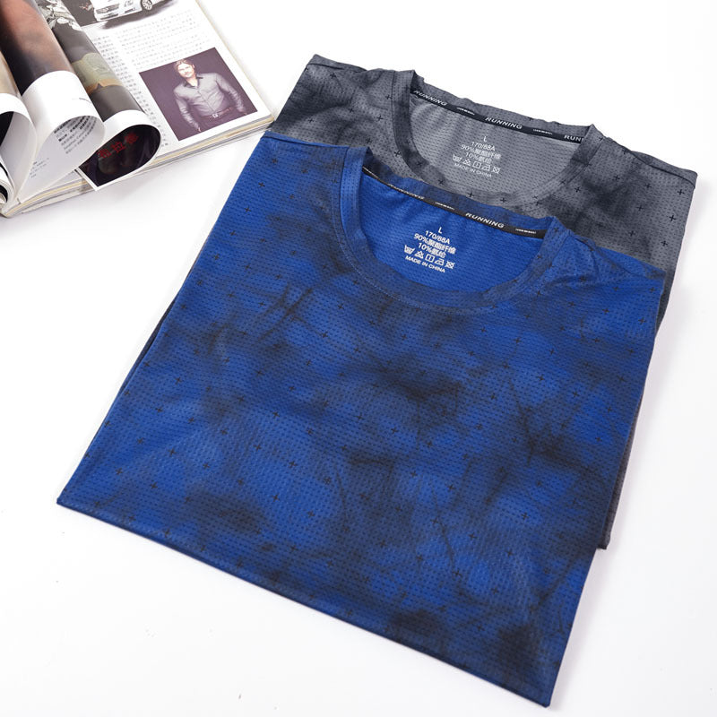 Herren Active Quick Dry Rundhals T-Shirts Gym Workout Kurzarm T-Shirts Tops | 83272