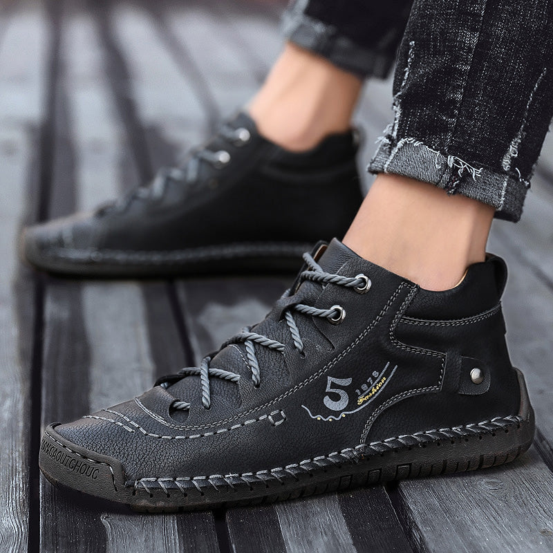 Handgenähte Herren-Stiefeletten zum Schnüren und Gehen | 9926