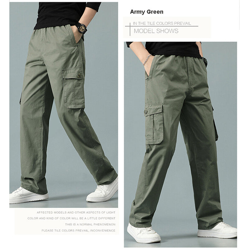 Herren Cargohose Lässige Kordelzug Sportliche Jogger Sport Outdoorhose | 8588