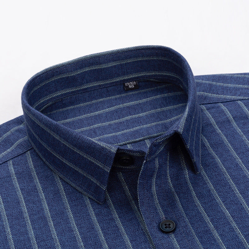 Herren Button-Down-Hemden Langarm Gestreifte Oberteile Regular-Fit Hemd | C2060-75