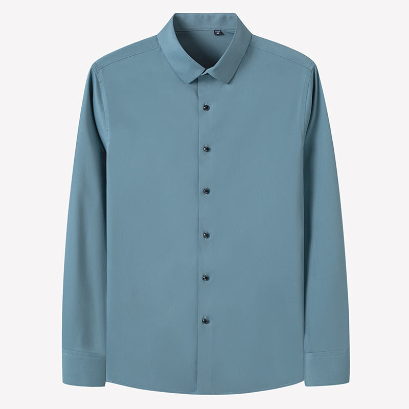 Modal Herrenhemden Solid Langarm Stretch Formelles Hemd | C2080
