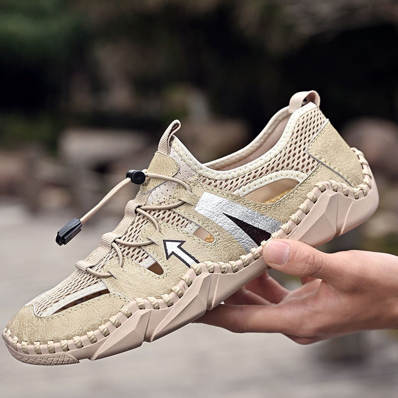 Handgefertigte bequeme Sommer-Strandschuhe für Herren | 20977