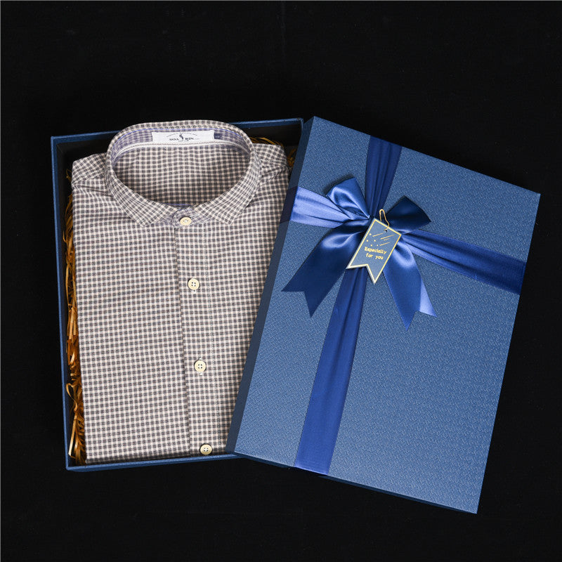 Herren Button-Down-Hemden Langarm Gestreifte Oberteile Regular-Fit Hemd | C2060-75