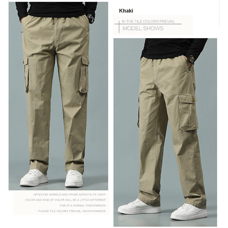 Herren Cargohose Lässige Kordelzug Sportliche Jogger Sport Outdoorhose | 8588