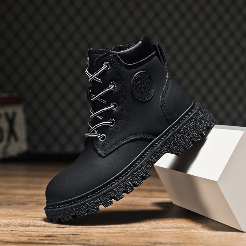 Klassische, wasserdichte, bequeme Arbeitsstiefel für Kinder zum Schnüren (Kleinkind/Kleinkind/Großkind) | A05