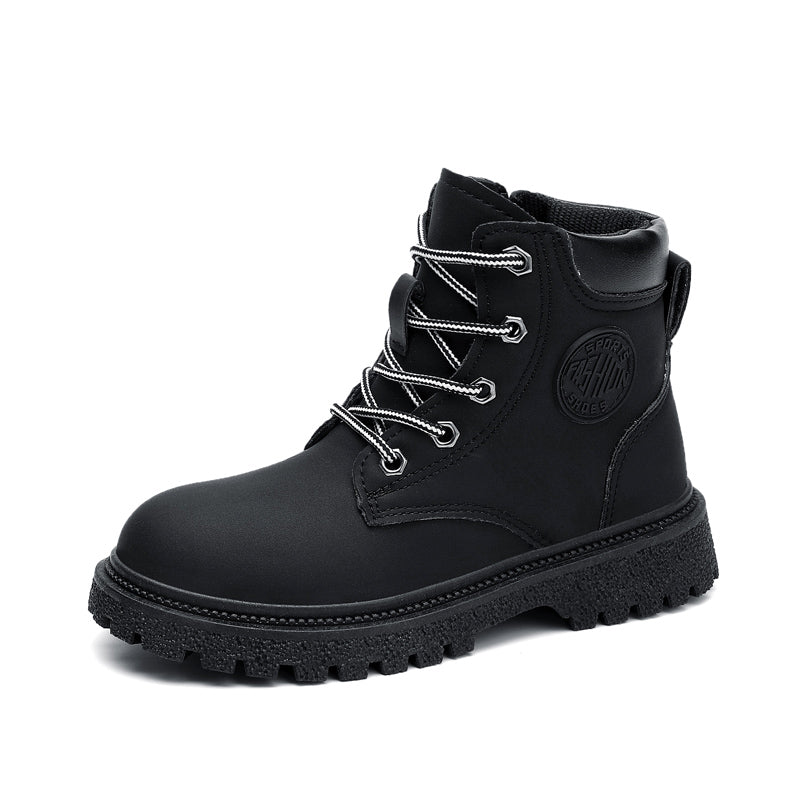 Klassische, wasserdichte, bequeme Arbeitsstiefel für Kinder zum Schnüren (Kleinkind/Kleinkind/Großkind) | A05
