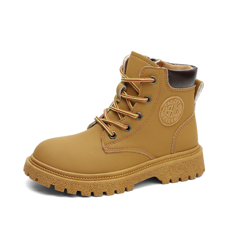 Klassische, wasserdichte, bequeme Arbeitsstiefel für Kinder zum Schnüren (Kleinkind/Kleinkind/Großkind) | A05