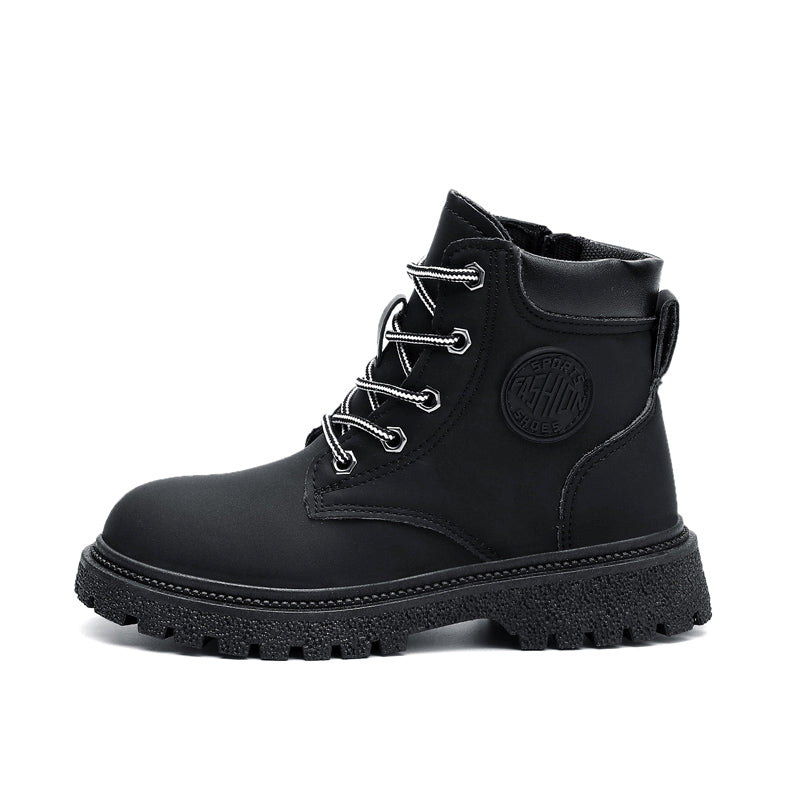 Klassische, wasserdichte, bequeme Arbeitsstiefel für Kinder zum Schnüren (Kleinkind/Kleinkind/Großkind) | A05