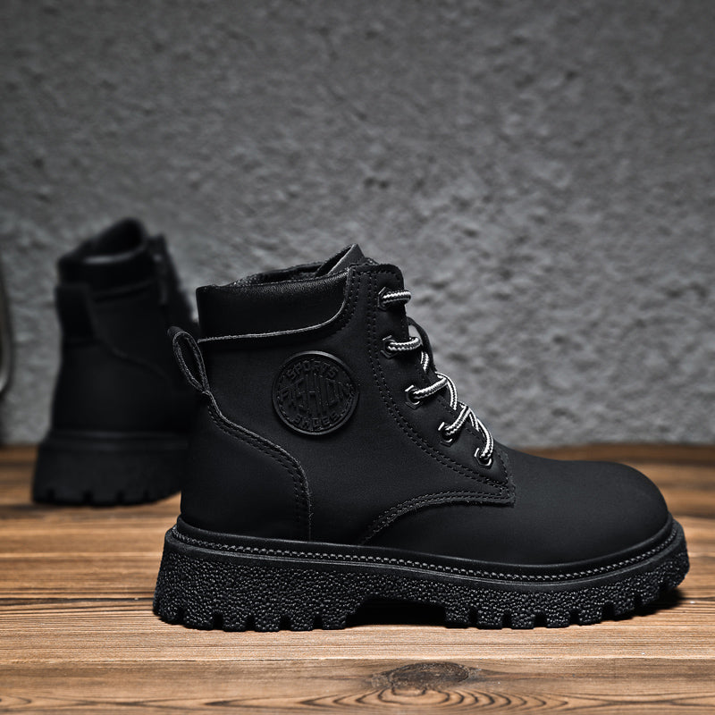 Klassische, wasserdichte, bequeme Arbeitsstiefel für Kinder zum Schnüren (Kleinkind/Kleinkind/Großkind) | A05