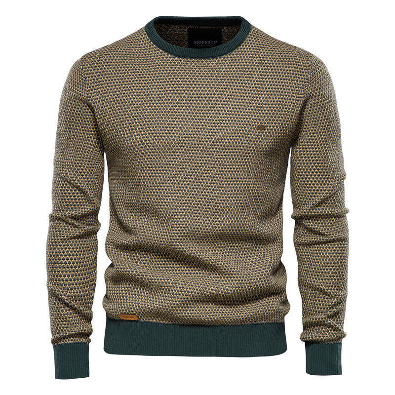 Lässiger Herren-Sweatshirt mit Rundhalsausschnitt und Basic-Muster | M226