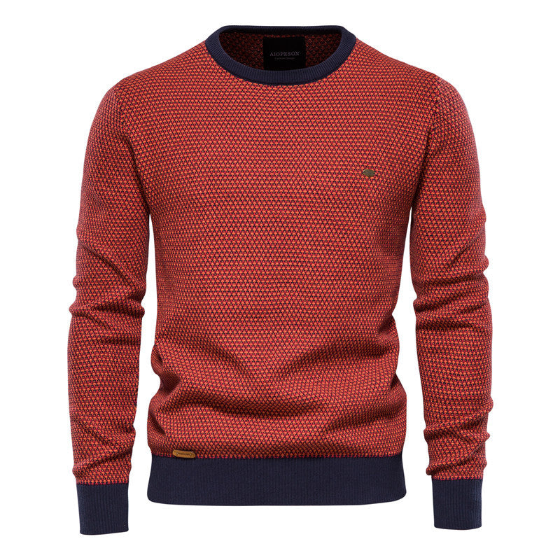 Lässiger Herren-Sweatshirt mit Rundhalsausschnitt und Basic-Muster | M226