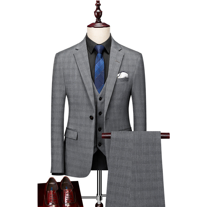 Posh Herren 3-teiliger Anzug Smart Fit Ein-Knopf-Smoking-Set Hochzeits- und Partykleid | 96031-A418
