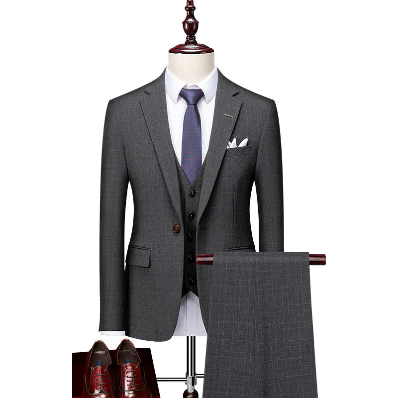 Posh Herren 3-teiliger Anzug Smart Fit Ein-Knopf-Smoking-Set Hochzeits- und Partykleid | 96031-A418