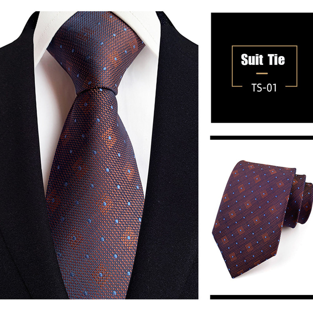 Jacquard-Seidenkrawatte, gewebt, klassischer britischer Stil, karierte Krawatten | TS1-22
