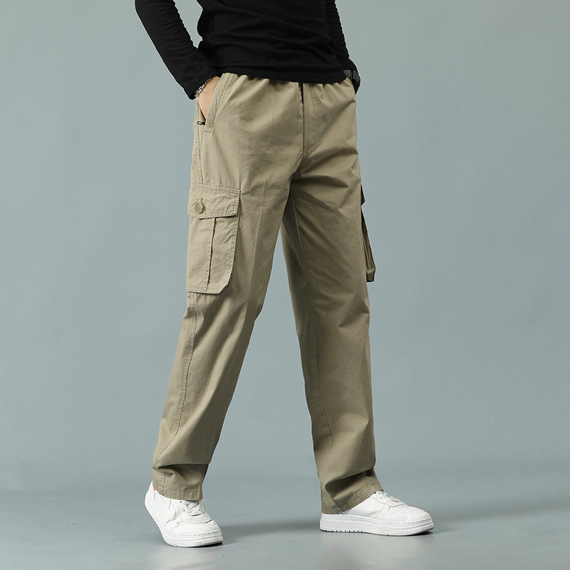 Herren Cargohose Lässige Kordelzug Sportliche Jogger Sport Outdoorhose | 8588