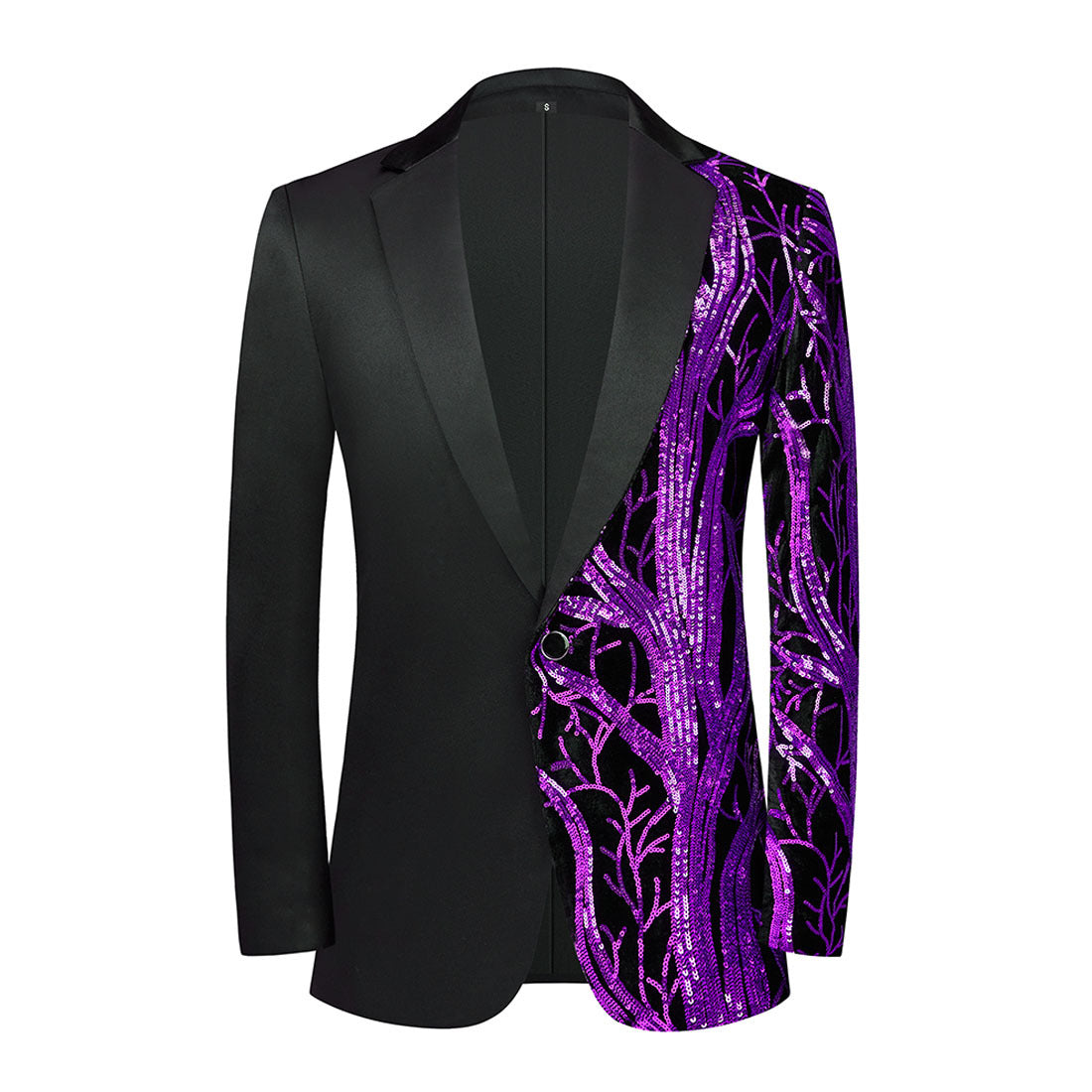 Herren Partyanzugjacke 1 Knopf Pailletten Prom Smoking Slim Fit Mantel | A101