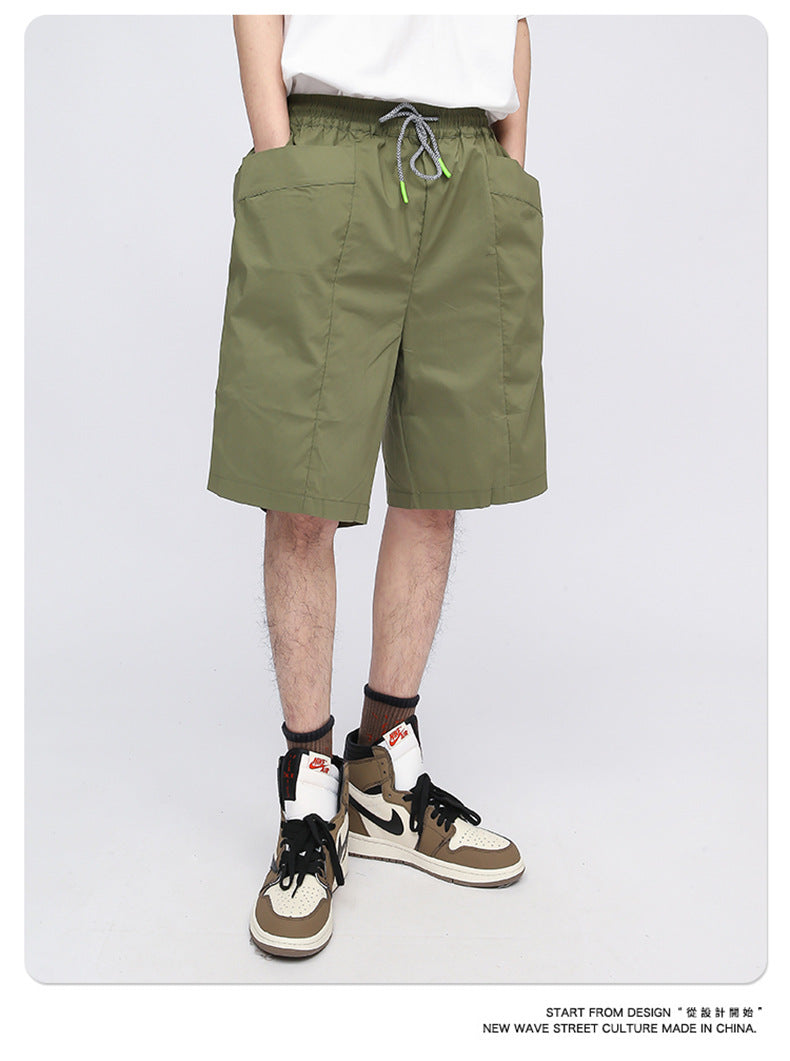 Neue Herren-Overalls mit Kordelzug, sportliche Freizeitshorts mit großen Taschen | SH-271