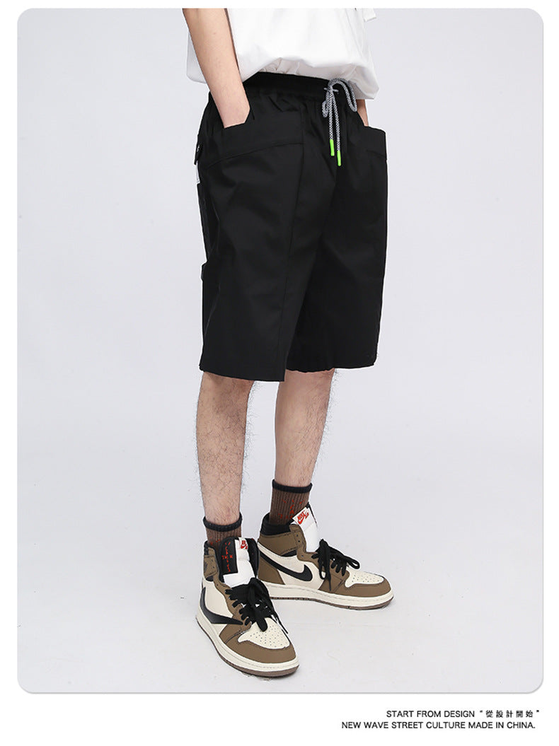 Neue Herren-Overalls mit Kordelzug, sportliche Freizeitshorts mit großen Taschen | SH-271