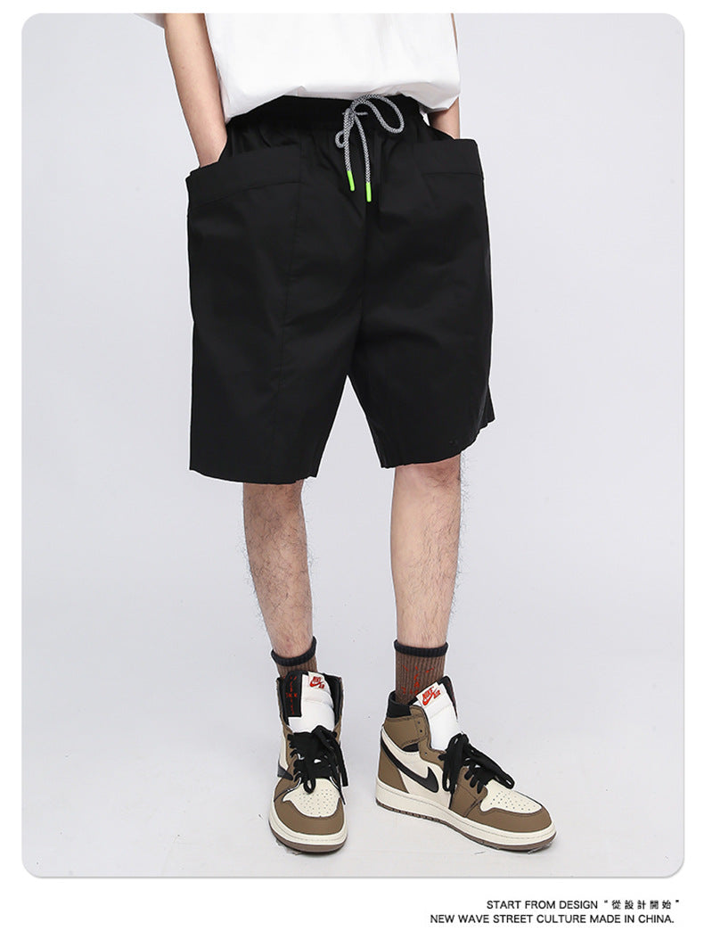 Neue Herren-Overalls mit Kordelzug, sportliche Freizeitshorts mit großen Taschen | SH-271