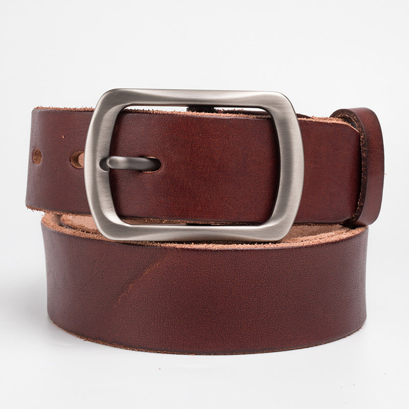 Retro-Waschledergürtel für Herren | Lässiger Herrengürtel 1 1/2" mit Vollnarbenleder | N8117