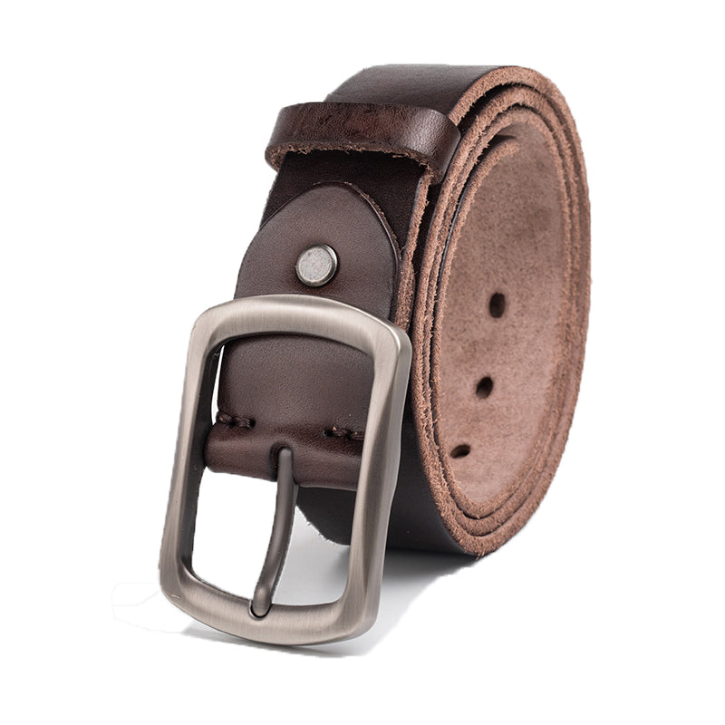 Retro-Waschledergürtel für Herren | Lässiger Herrengürtel 1 1/2" mit Vollnarbenleder | N8117