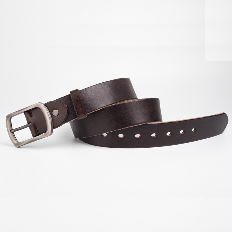 Retro-Waschledergürtel für Herren | Lässiger Herrengürtel 1 1/2" mit Vollnarbenleder | N8117