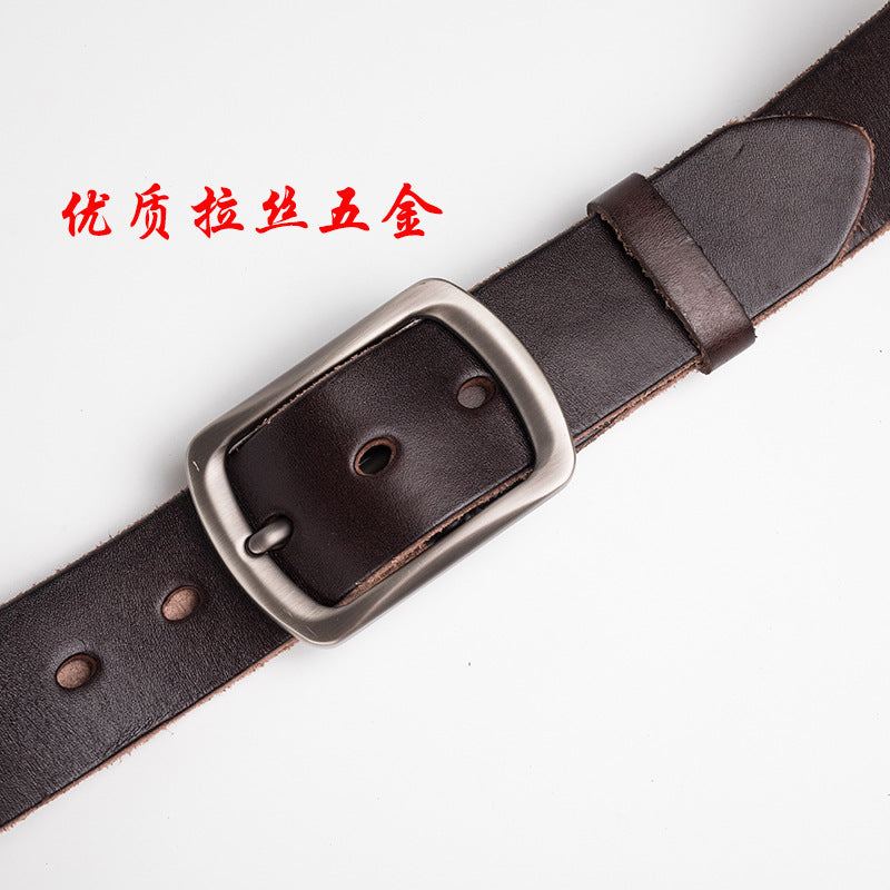 Retro-Waschledergürtel für Herren | Lässiger Herrengürtel 1 1/2" mit Vollnarbenleder | N8117