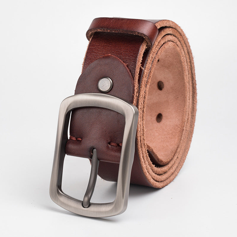 Retro-Waschledergürtel für Herren | Lässiger Herrengürtel 1 1/2" mit Vollnarbenleder | N8117