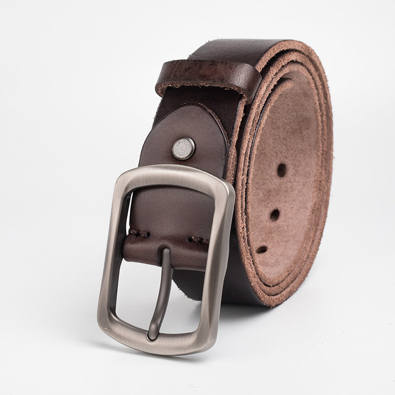 Retro-Waschledergürtel für Herren | Lässiger Herrengürtel 1 1/2" mit Vollnarbenleder | N8117