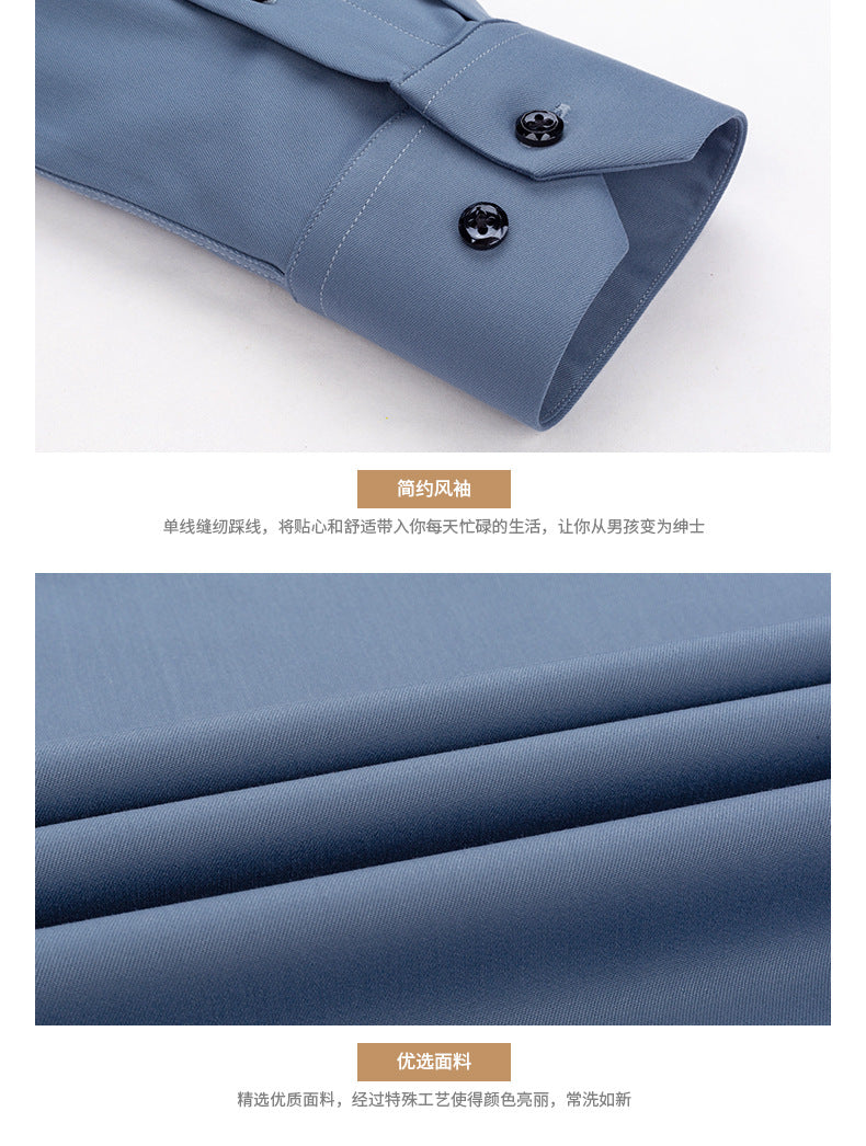 Modal Herrenhemden Solid Langarm Stretch Formelles Hemd | C2080