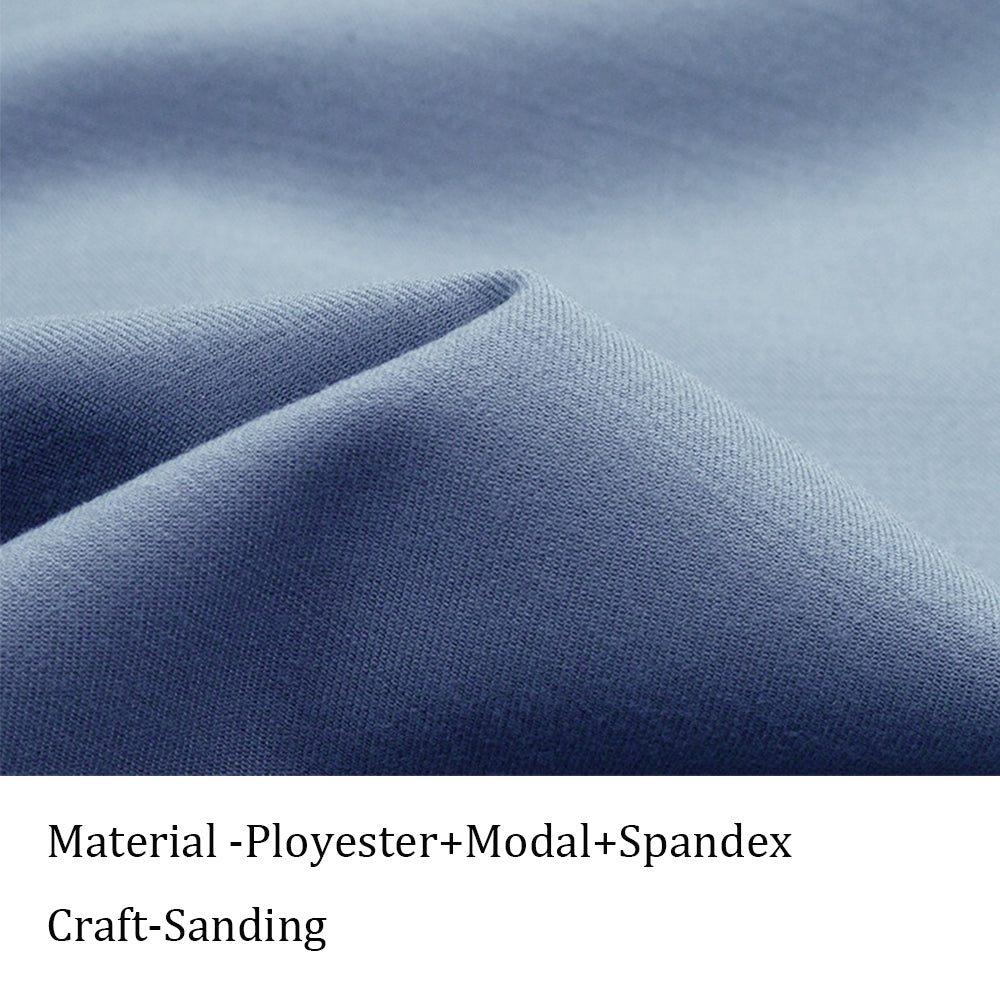 Modal Herrenhemden Solid Langarm Stretch Formelles Hemd | C2080
