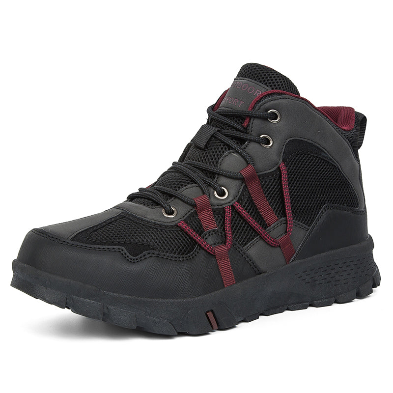 Herren Camping Outdoor Stiefel Wandern Wanderschuhe Schwarz | 762