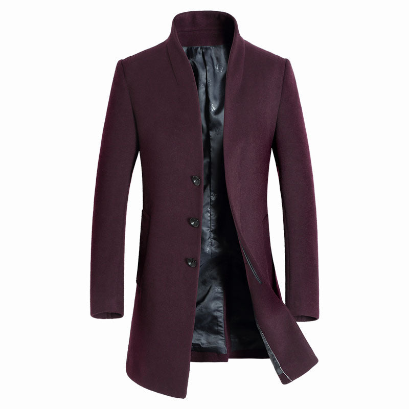 Herrenmantel Hochwertiger mittellanger Trenchcoat aus Wollmischung | XZ1681
