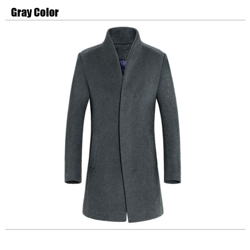 Herrenmantel Hochwertiger mittellanger Trenchcoat aus Wollmischung | XZ1681