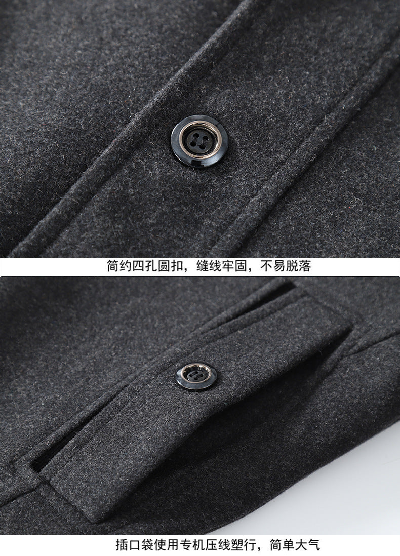 Herren Premium Wolle Luxus Mantel Winter Herbst Trenchcoat | XZ1933